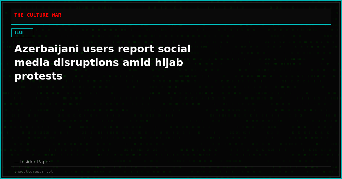 Azerbaijani users report social media disruptions amid hijab protests
