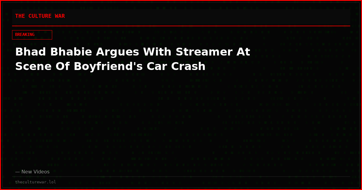 Bhad Bhabie Argues With Streamer At Scene Of Boyfriend's Car Crash