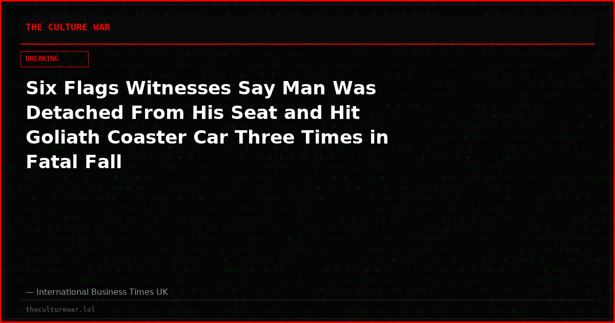 Six Flags Witnesses Say Man Was Detached From His Seat and Hit Goliath Coaster Car Three Times in Fatal Fall