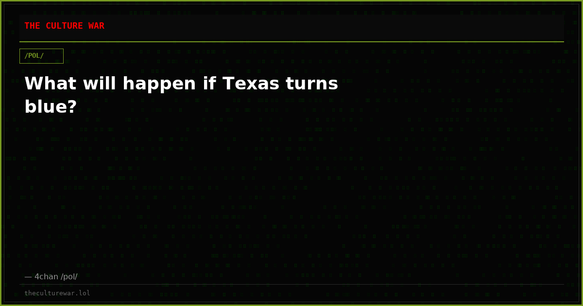What will happen if Texas turns blue?