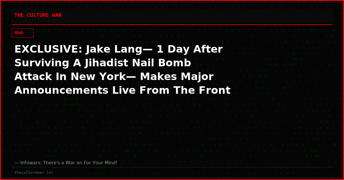 EXCLUSIVE: Jake Lang— 1 Day After Surviving A Jihadist Nail Bomb Attack In New York— Makes Major Announcements Live From The Front Steps Of NYC Mayor Mamdani’s Offices!