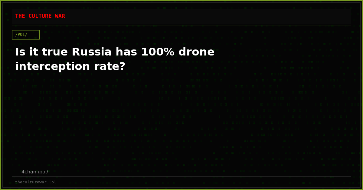 Is it true Russia has 100% drone interception rate?