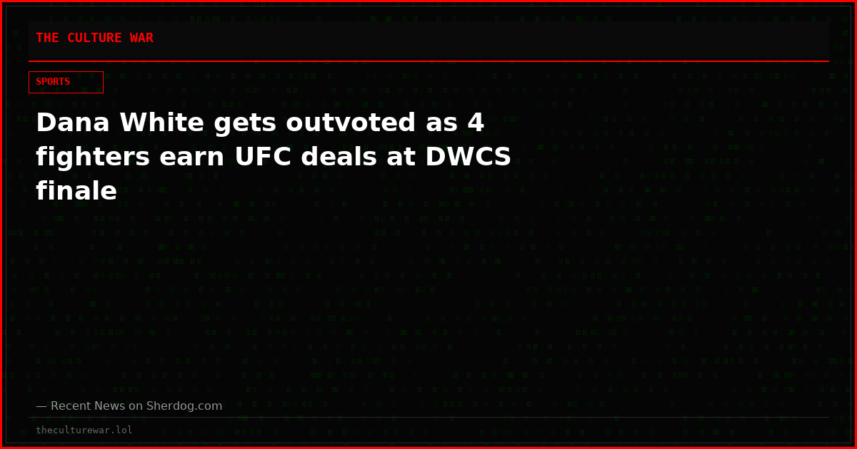 Dana White gets outvoted as 4 fighters earn UFC deals at DWCS finale
