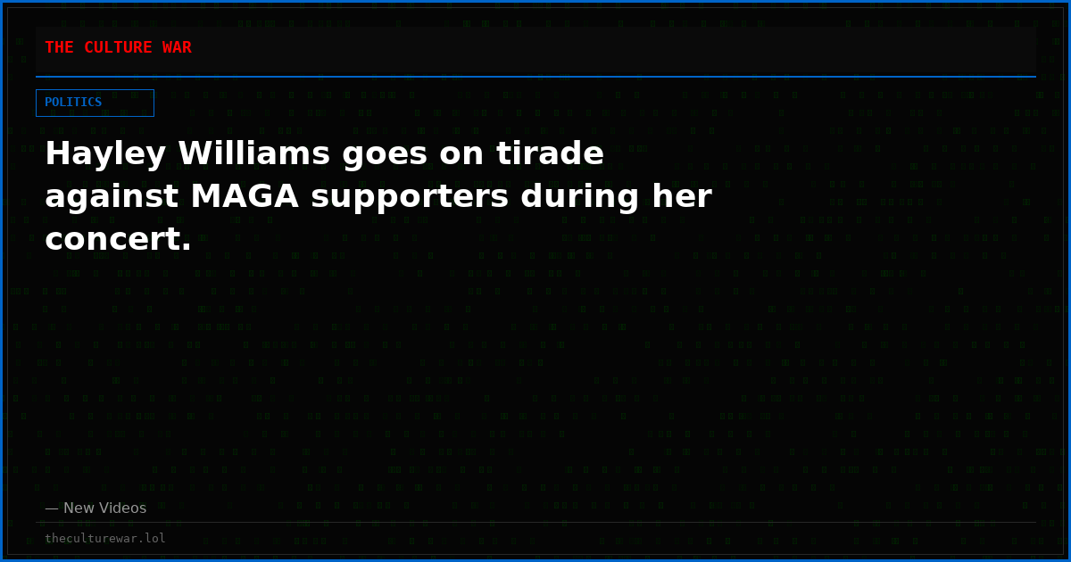 Hayley Williams goes on tirade against MAGA supporters during her concert.