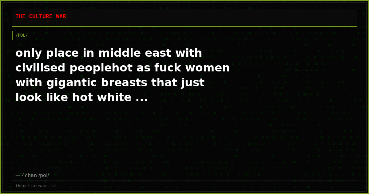 only place in middle east with civilised peoplehot as fuck women with gigantic breasts that just look like hot white ...