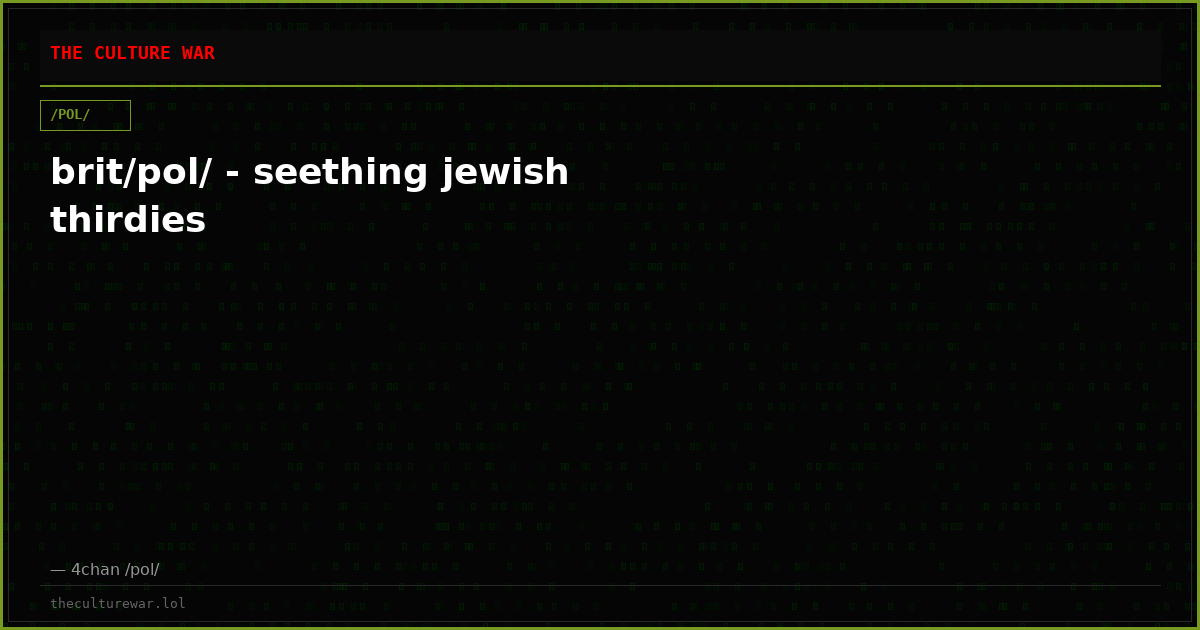 brit/pol/ - seething jewish thirdies
