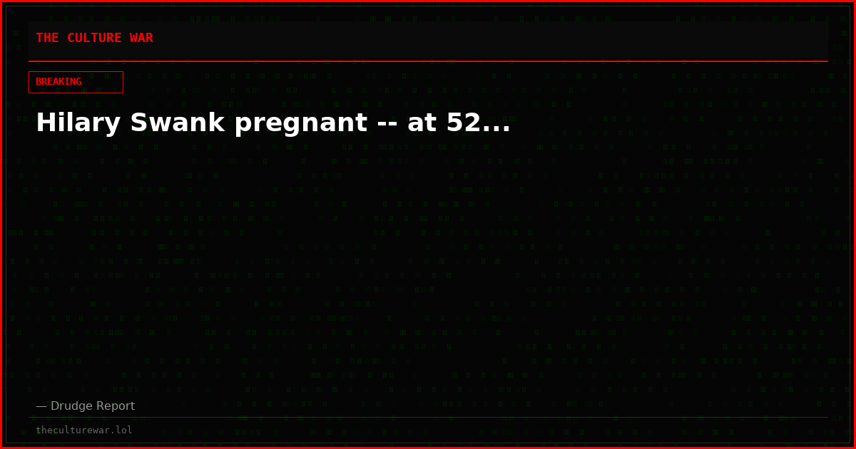 Hilary Swank pregnant -- at 52...