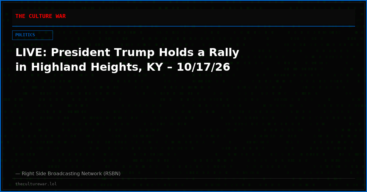 LIVE: President Trump Holds a Rally in Highland Heights, KY – 10/17/26