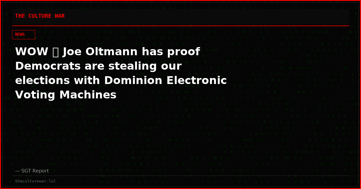 WOW 🚨 Joe Oltmann has proof Democrats are stealing our elections with Dominion Electronic Voting Machines