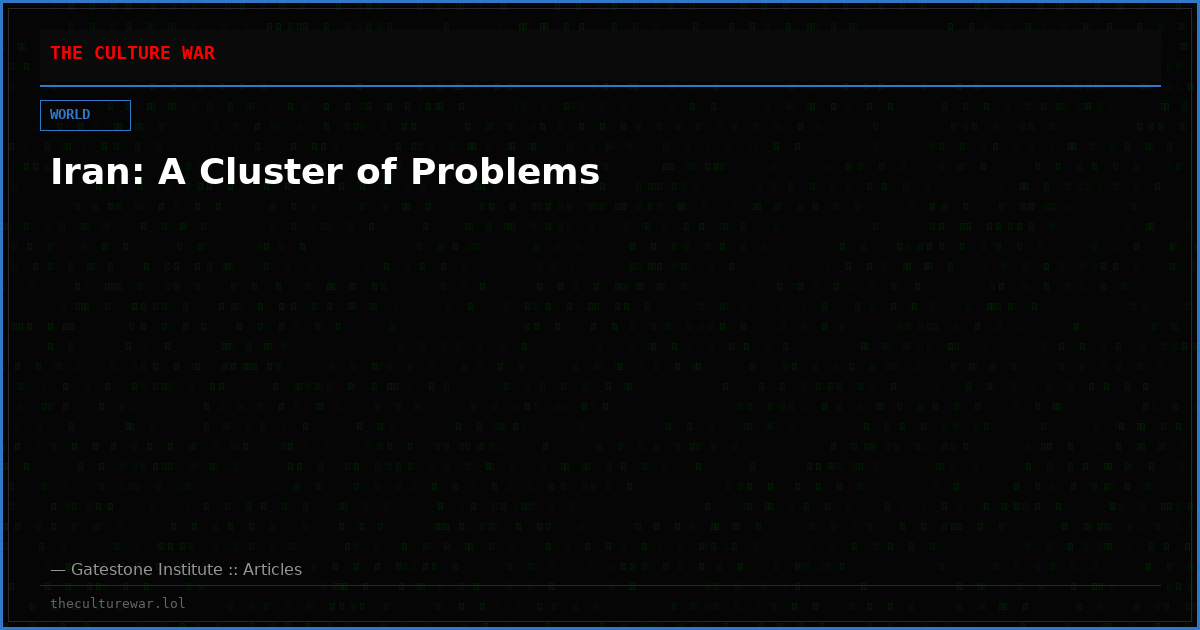 Iran: A Cluster of Problems