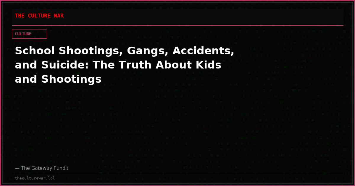 School Shootings, Gangs, Accidents, and Suicide: The Truth About Kids and Shootings