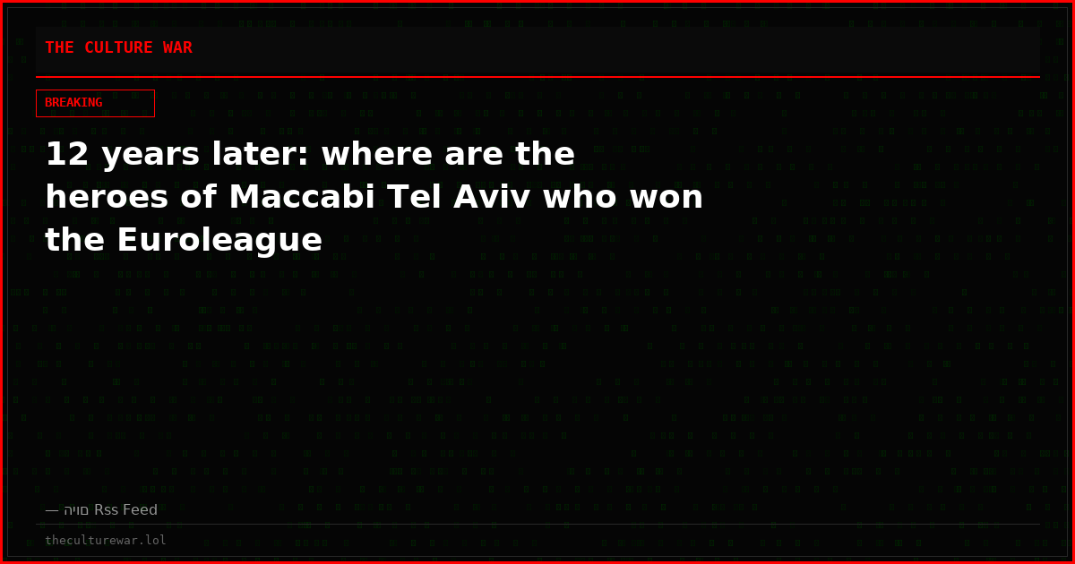 12 years later: where are the heroes of Maccabi Tel Aviv who won the Euroleague