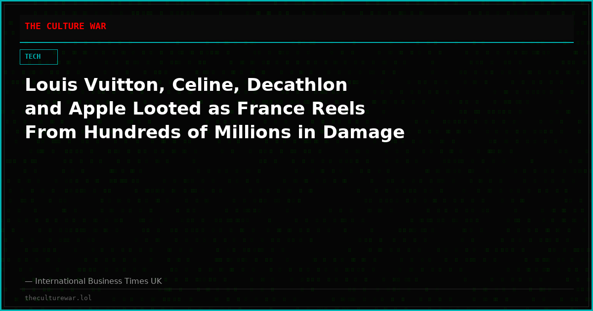 Louis Vuitton, Celine, Decathlon and Apple Looted as France Reels From Hundreds of Millions in Damage