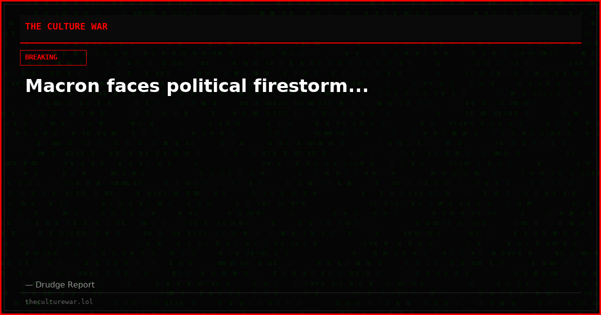 Macron faces political firestorm...