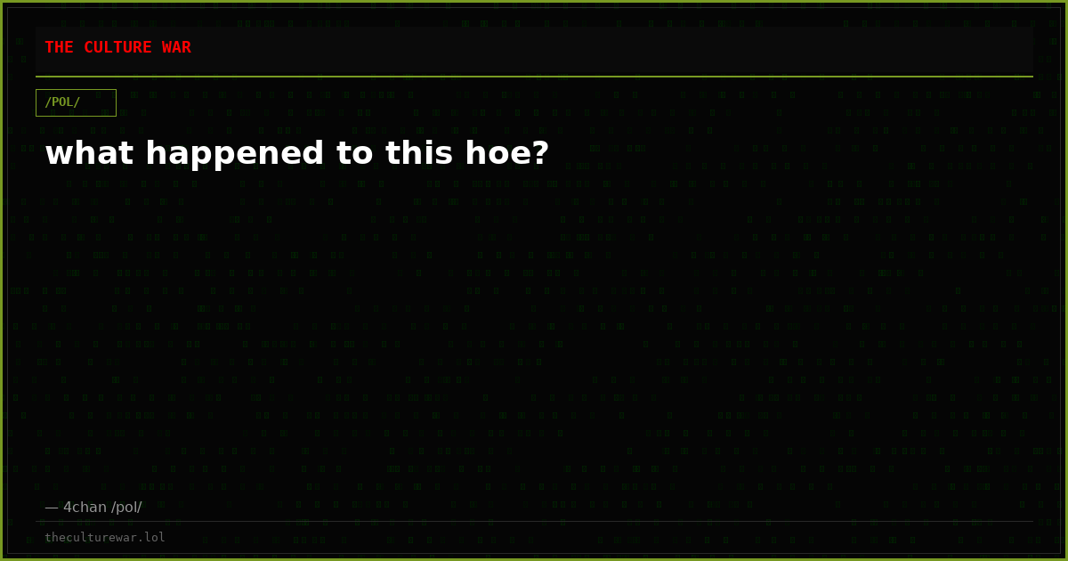 what happened to this hoe?