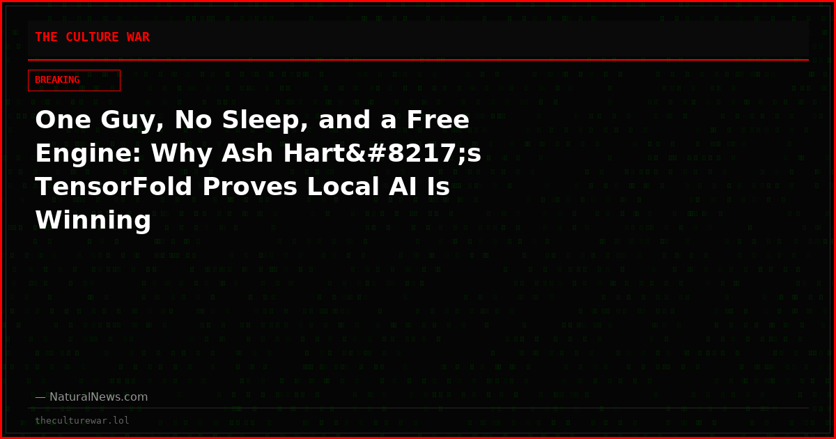 One Guy, No Sleep, and a Free Engine: Why Ash Hart’s TensorFold Proves Local AI Is Winning