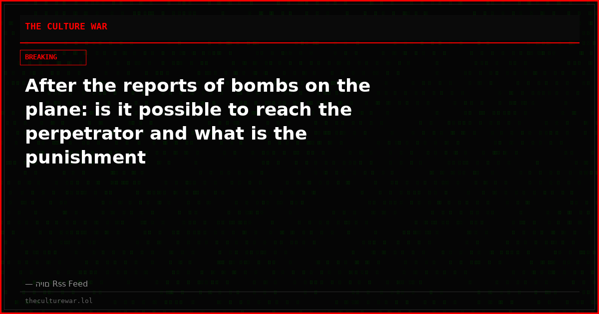 After the reports of bombs on the plane: is it possible to reach the perpetrator and what is the punishment