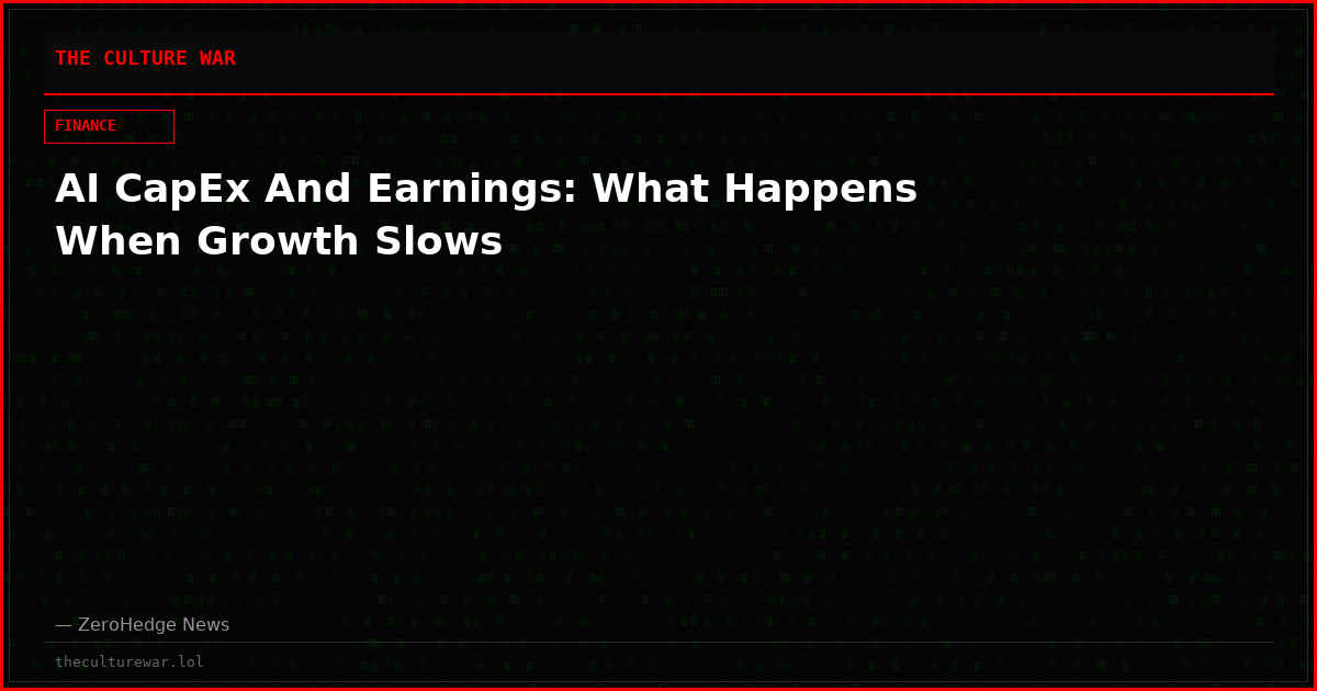 AI CapEx And Earnings: What Happens When Growth Slows