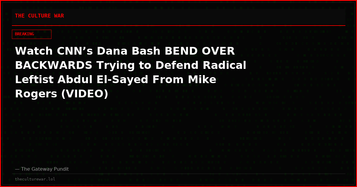 Watch CNN’s Dana Bash BEND OVER BACKWARDS Trying to Defend Radical Leftist Abdul El-Sayed From Mike Rogers (VIDEO)