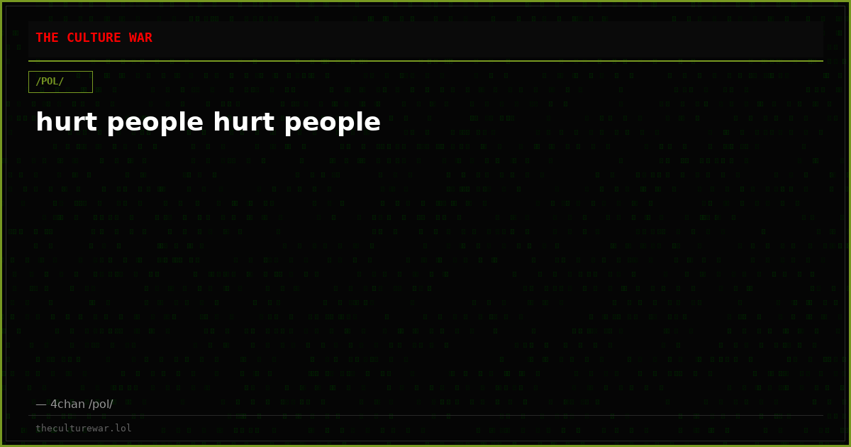 hurt people hurt people