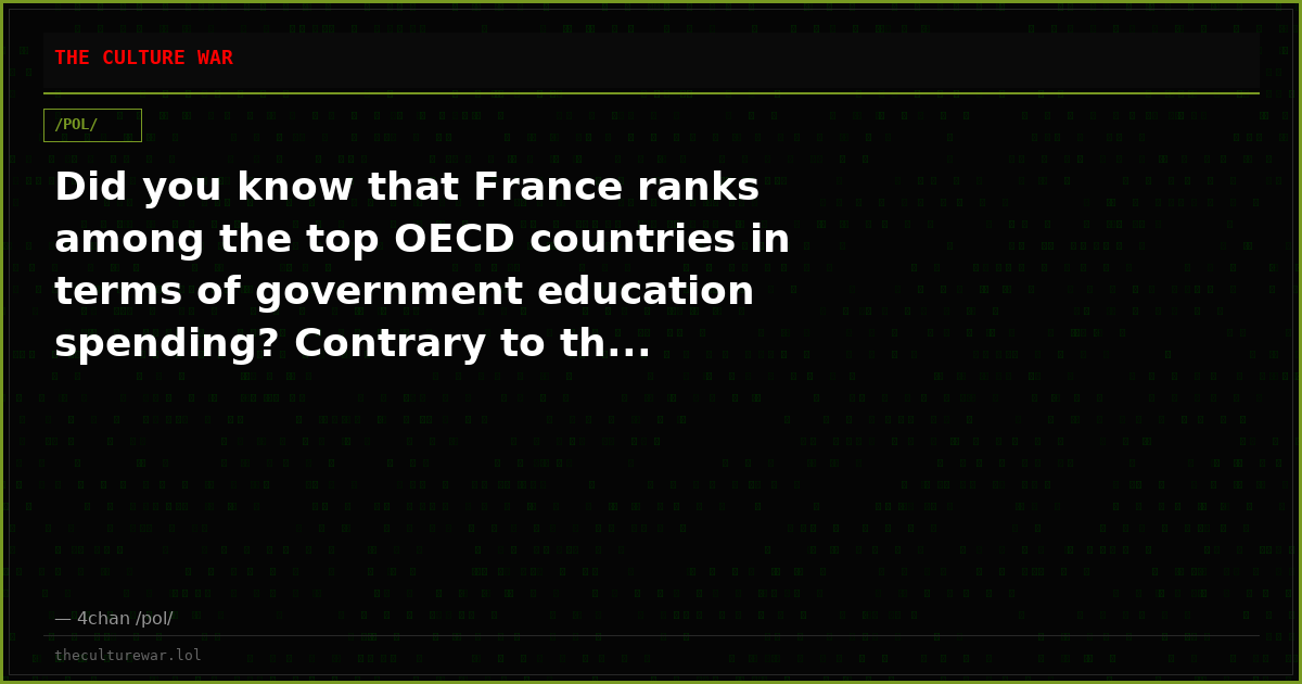 Did you know that France ranks among the top OECD countries in terms of government education spending? Contrary to th...