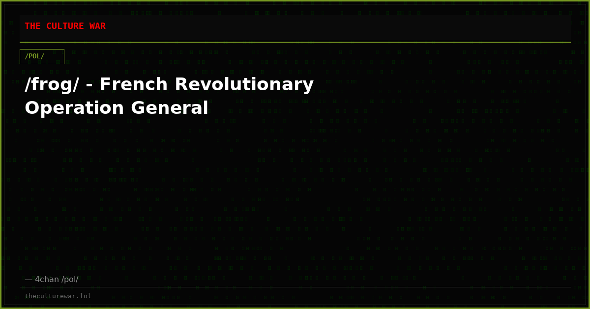 /frog/ - French Revolutionary Operation General