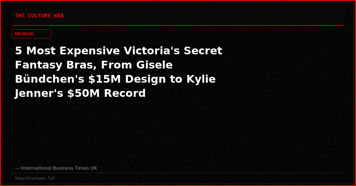 5 Most Expensive Victoria's Secret Fantasy Bras, From Gisele Bündchen's $15M Design to Kylie Jenner's $50M Record