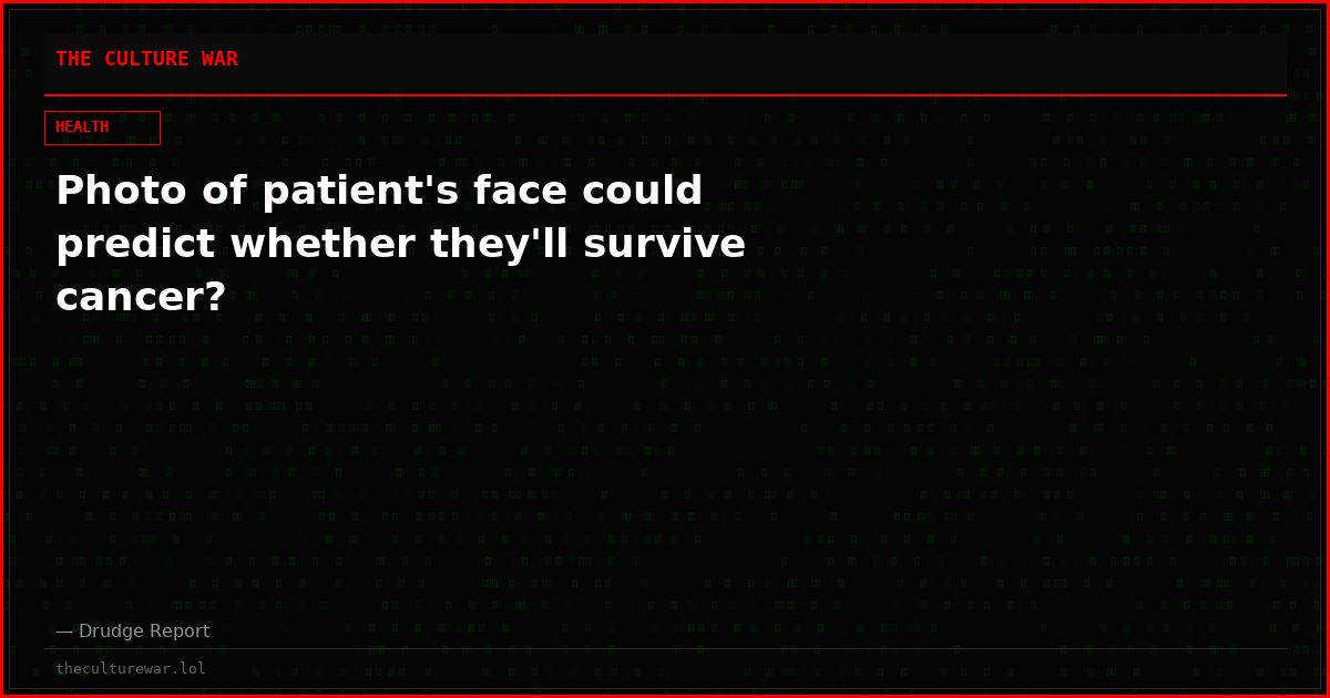 Photo of patient's face could predict whether they'll survive cancer?
