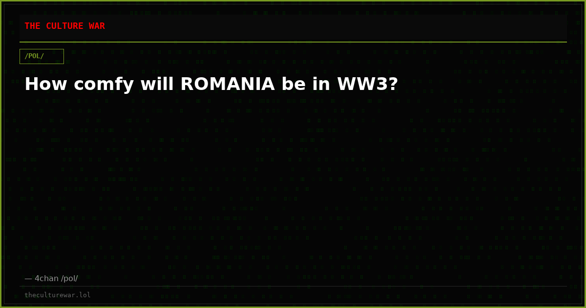 How comfy will ROMANIA be in WW3?
