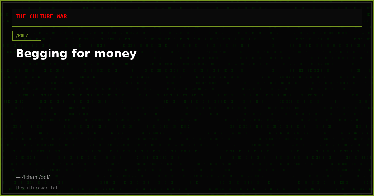 Begging for money