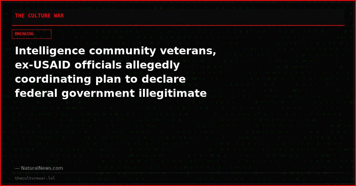 Intelligence community veterans, ex-USAID officials allegedly coordinating plan to declare federal government illegitimate after midterms