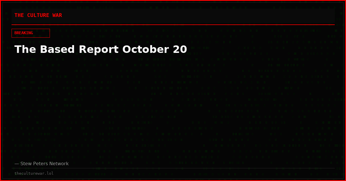 The Based Report October 20
