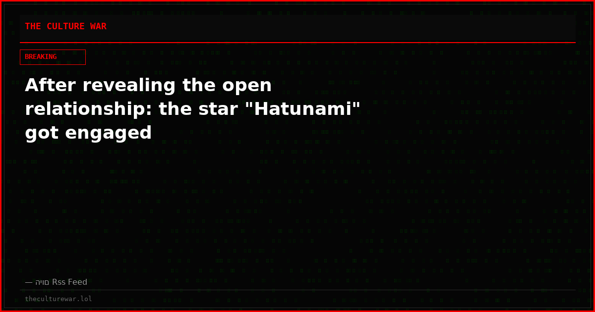 After revealing the open relationship: the star "Hatunami" got engaged