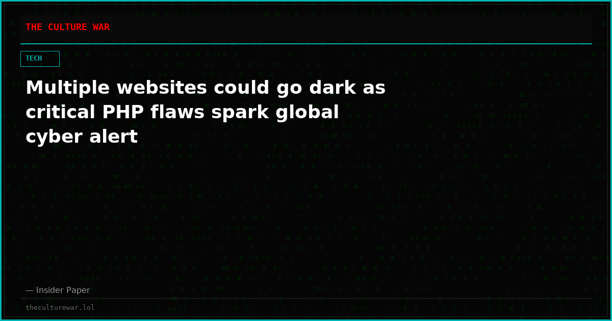 Multiple websites could go dark as critical PHP flaws spark global cyber alert