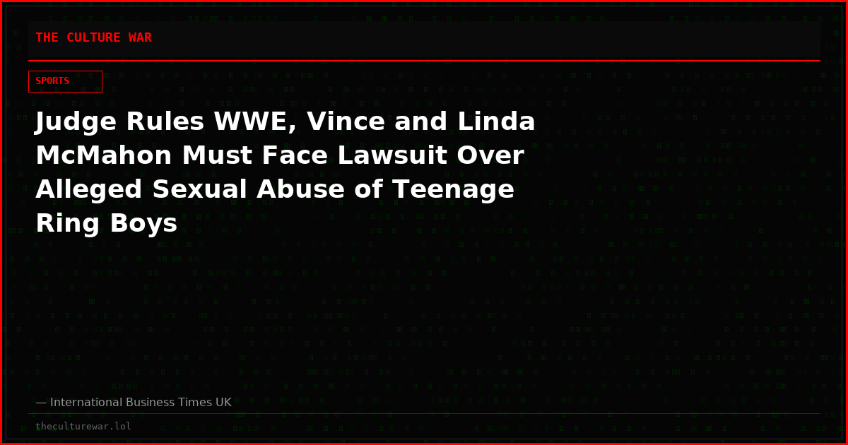Judge Rules WWE, Vince and Linda McMahon Must Face Lawsuit Over Alleged Sexual Abuse of Teenage Ring Boys