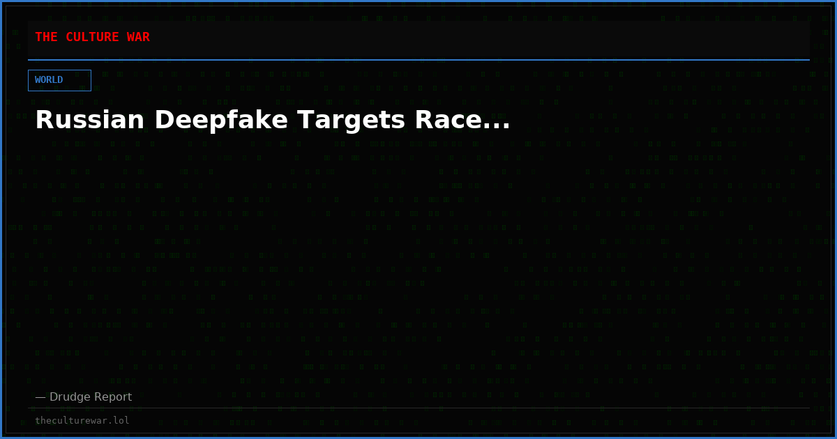 Russian Deepfake Targets Race...