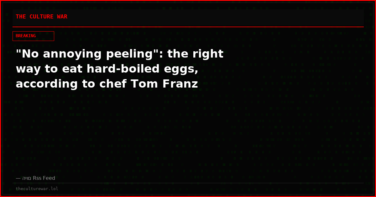"No annoying peeling": the right way to eat hard-boiled eggs, according to chef Tom Franz