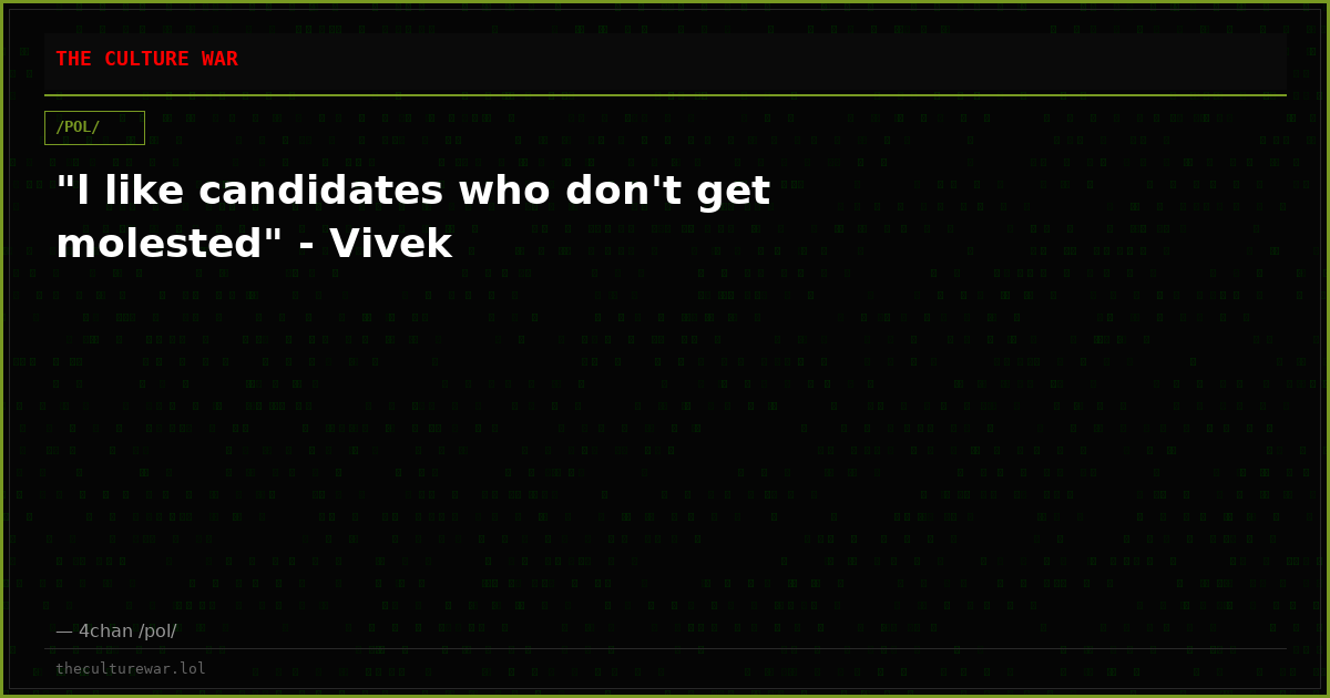"l like candidates who don't get molested" - Vivek