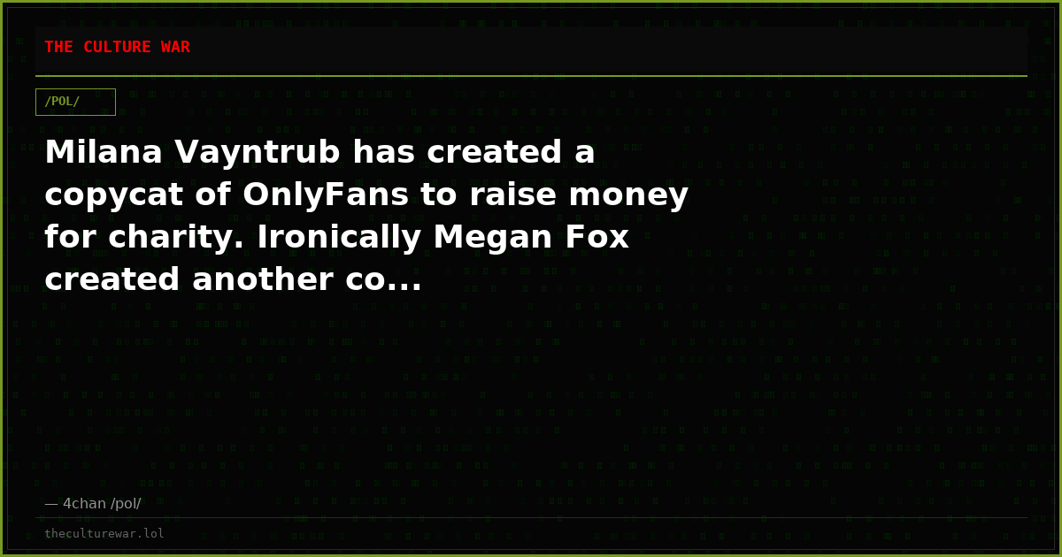 Milana Vayntrub has created a copycat of OnlyFans to raise money for charity. Ironically Megan Fox created another co...
