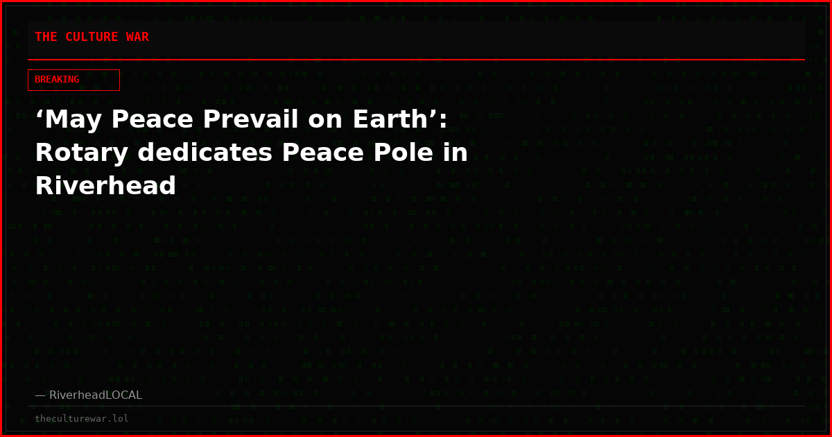 ‘May Peace Prevail on Earth’: Rotary dedicates Peace Pole in Riverhead