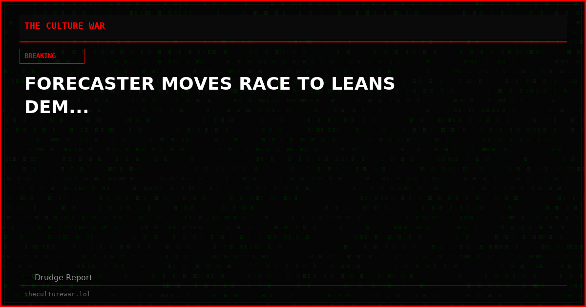 FORECASTER MOVES RACE TO LEANS DEM...