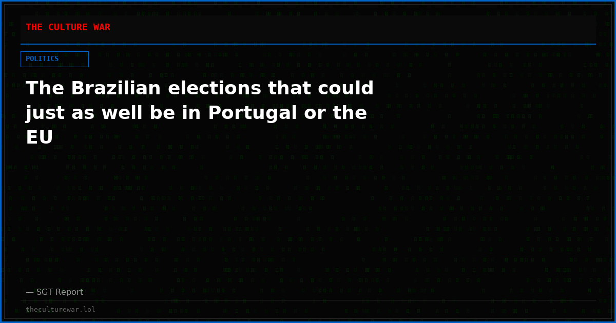 The Brazilian elections that could just as well be in Portugal or the EU