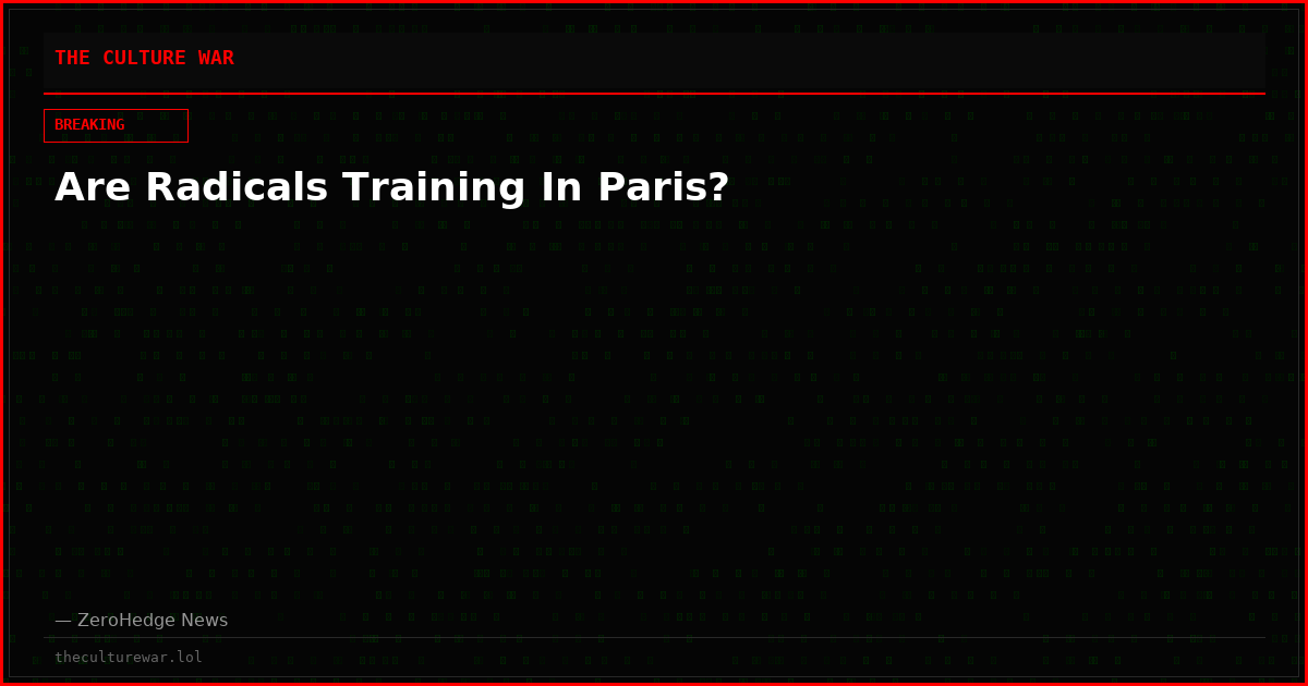Are Radicals Training In Paris?