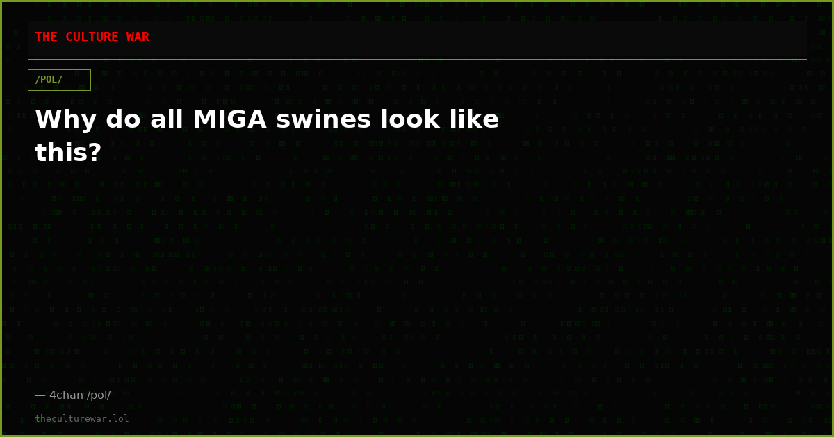 Why do all MIGA swines look like this?