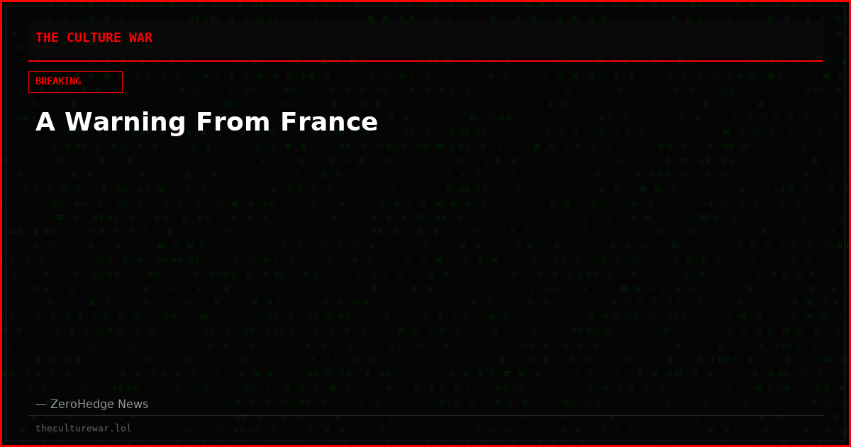 A Warning From France