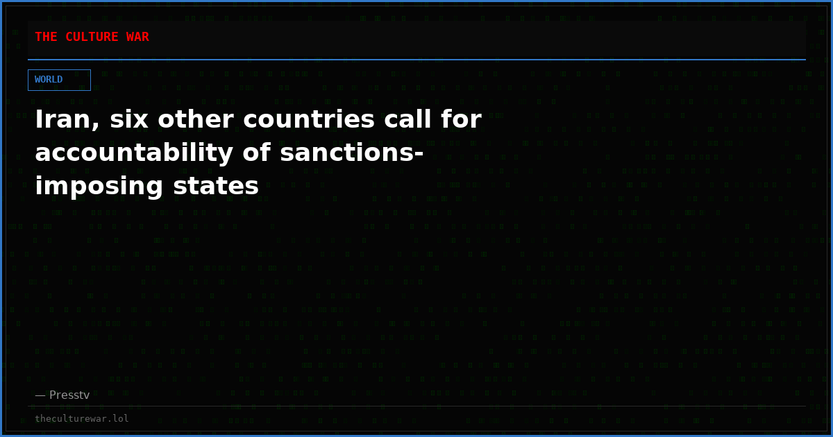 Iran, six other countries call for accountability of sanctions-imposing states