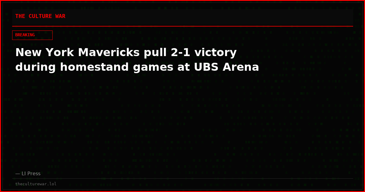 New York Mavericks pull 2-1 victory during homestand games at UBS Arena