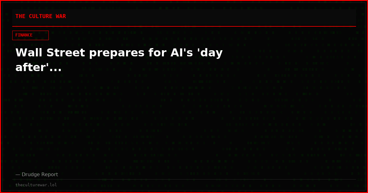 Wall Street prepares for AI's 'day after'...