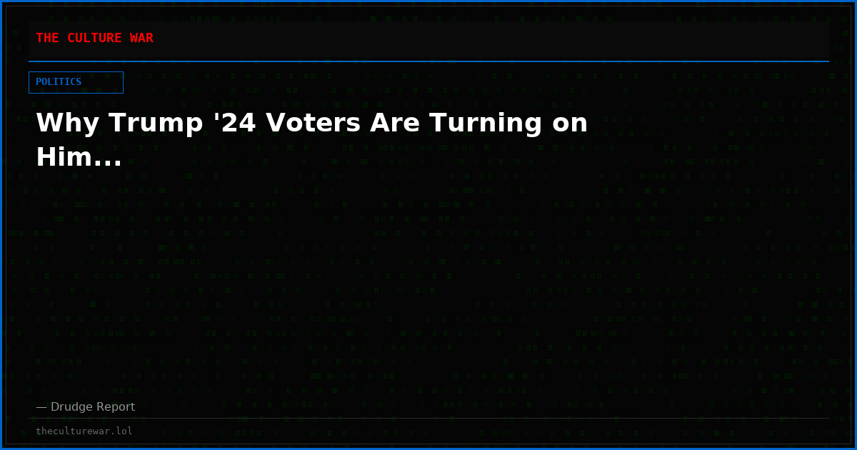 Why Trump '24 Voters Are Turning on Him...