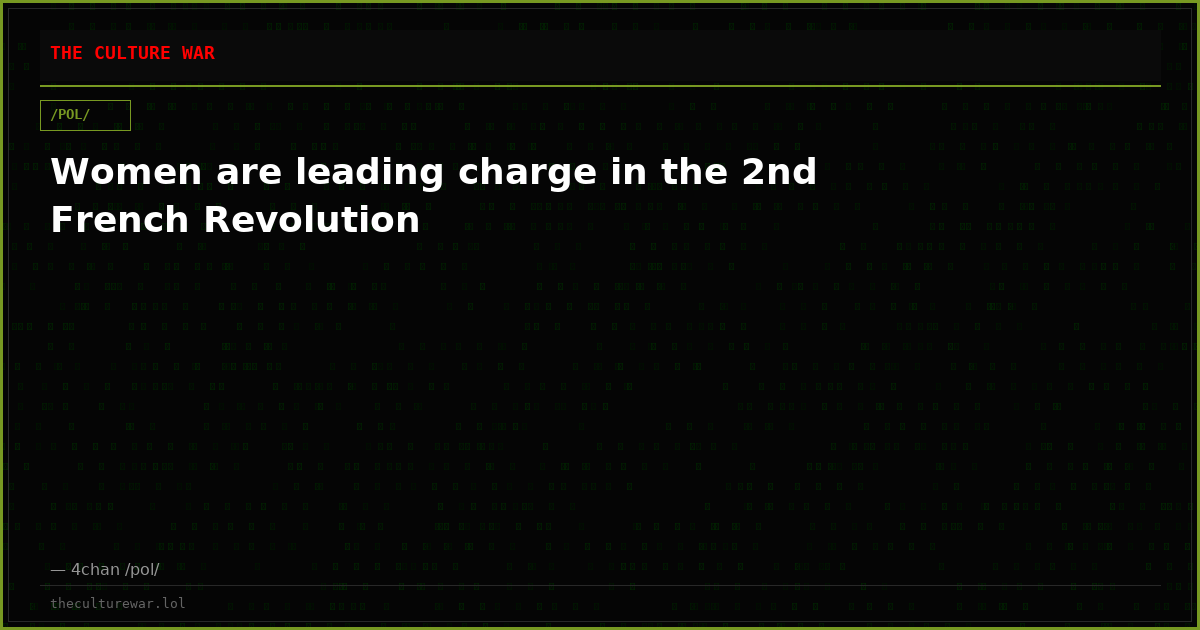 Women are leading charge in the 2nd French Revolution